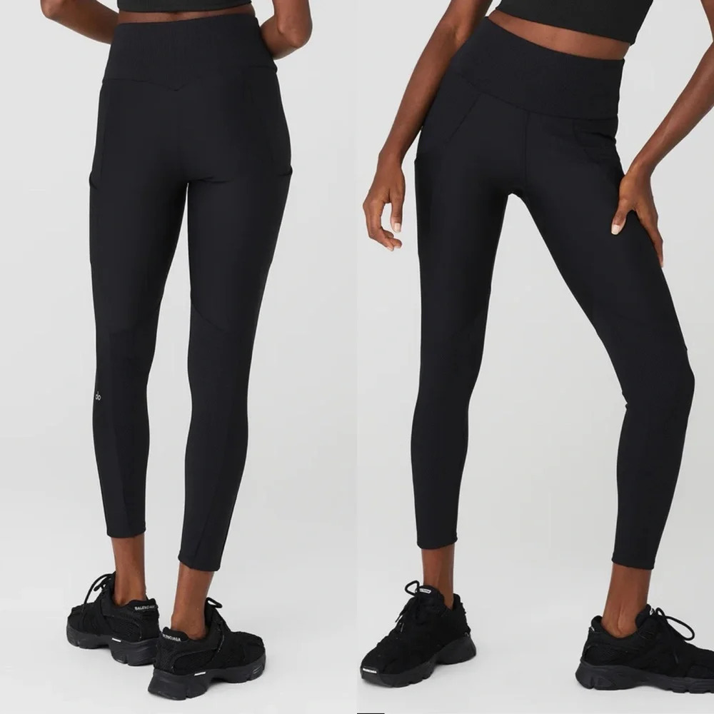 Alo Yoga Ribbed Airlift High-Waist 7/8 Enchanted Legging Size Small